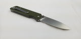 QSP Knife Parrot Linerlock Green Folding D2 Knife 102b