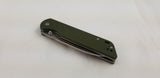 QSP Knife Parrot Linerlock Green Folding D2 Knife 102b