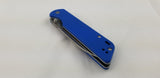 QSP Knife Parrot Linerlock Blue Folding D2 Knife 102d