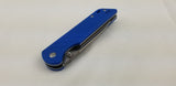 QSP Knife Parrot Linerlock Blue Folding D2 Knife 102d