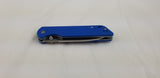 QSP Knife Parrot Linerlock Blue Folding D2 Knife 102d