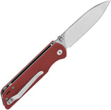 QSP Knife Parrot V2 Linerlock Red Micarta Folding D2 Steel Pocket Knife 102E2
