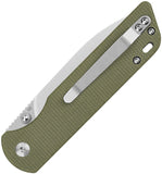 QSP Knife Parrot V2 Linerlock Light Green Micarta Folding D2 Steel Knife 102G2