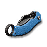 QSP Eagle Blue Folding Hawkbill Karambit Knife 120d