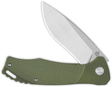 QSP Knife Raven Linerlock Green G10 Folding D2 Steel Pocket Knife 122B1