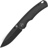 QSP Knife Puffin Framelock Titanium & Carbon Fiber Folding S35VN Knife 127E3