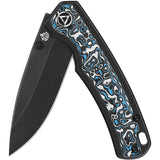 QSP Knife Puffin Framelock Titanium & Carbon Fiber Folding S35VN Knife 127F2