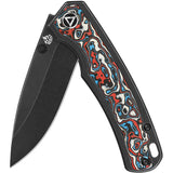 QSP Knife Puffin Framelock Titanium & Carbon Fiber Folding S35VN Knife 127G2