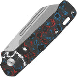 QSP Knife Penguin Slip Joint Nebula Carbon Fiber Folding CPM-20CV Knife 130SJF1