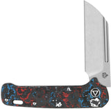 QSP Knife Penguin Slip Joint Nebula Carbon Fiber Folding CPM-20CV Knife 130SJF1