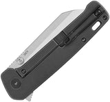 QSP Knife Penguin Plus Framelock Black Titanium Folding CPM-20CV Knife 130XLC2