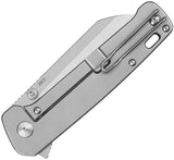 QSP Knife Penguin Plus Framelock Toxic CF & Titanium Folding 20CV Knife 130XLF1