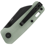 QSP Knife Penguin Mini Knife Linerlock Jade G10 Folding Black 14C28N 130XSF2
