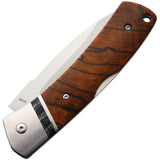 QSP Knives Mustang Raffir Wood Handle M390 Lockback Folding Knife 132