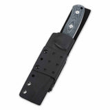 QSP BISON Blue Denim Jean Micarta D2 Fixed Blade Knife + Kydex 134B