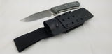 QSP BISON Blue Denim Jean Micarta D2 Fixed Blade Knife + Kydex 134B
