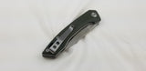 QSP Green Leopard Sandvik Folding Pocket Knife 135c