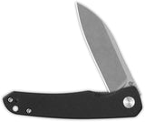 QSP Knife Otter Linerlock Black G10 Folding 14C28N Sheepsfoot Pocket Knife 140C1