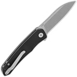 QSP Knife Otter Linerlock Black G10 Folding 14C28N Sheepsfoot Pocket Knife 140C1