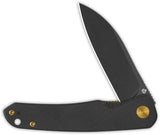 QSP Knife Otter Linerlock Blackout G10 Folding 14C28N Steel Pocket Knife 140C2