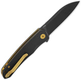 QSP Knife Otter Linerlock Blackout G10 Folding 14C28N Steel Pocket Knife 140C2