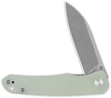 QSP Knife Otter Linerlock Jade G10 Folding 14C28N Sheepsfoot Pocket Knife 140D1