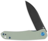 QSP Knife Otter Linerlock Jade G10 Folding Black 14C28N Steel Pocket Knife 140D2