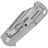 QSP Knife Rhino Framelock Gray Titanium Folding Bohler M390 Pocket Knife 143G