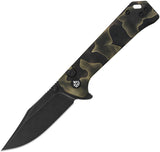QSP Knife Grebe Button Lock Noble Raffir Resin Folding Black S35VN Clip Pt Pocket Knife 147F2