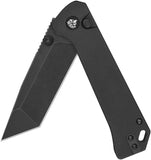 QSP Knife Grebe T Button Lock Black G10 Folding 14C28N Tanto Pocket Knife 148C2