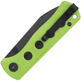 QSP Knife Canary Linerlock Neon Green G10 Folding Black 14C28N Knife 150C2