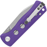 QSP Knife Canary Linerlock Purple G10 Folding 14C28N Drop Pt Pocket Knife 150D1