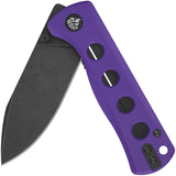 QSP Knife Canary Linerlock Purple G10 Folding Black 14C28N Pocket Knife 150D2
