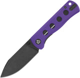 QSP Knife Canary Linerlock Purple G10 Folding Black 14C28N Pocket Knife 150D2