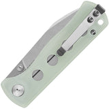 QSP Knife Canary Linerlock Jade G10 Folding Stonewash 14C28N Pocket Knife 150E1