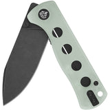 QSP Knife Canary Linerlock Jade G10 Folding Black 14C28N Pocket Knife 150E2