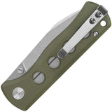 QSP Knife Canary Linerlock OD Green G10 Folding 14C28N Pocket Knife 150F1
