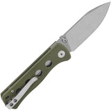 QSP Knife Canary Linerlock OD Green G10 Folding 14C28N Pocket Knife 150F1