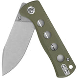 QSP Knife Canary Linerlock OD Green G10 Folding 14C28N Pocket Knife 150F1