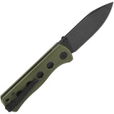 QSP Knife Canary Linerlock OD Green G10 Folding Black 14C28N Pocket Knife 150F2