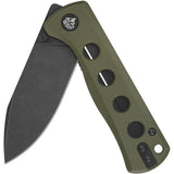 QSP Knife Canary Linerlock OD Green G10 Folding Black 14C28N Pocket Knife 150F2