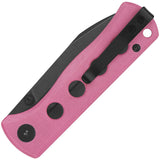 QSP Knife Canary Linerlock Pink G10 Folding Black 14C28N Pocket Knife 150H2