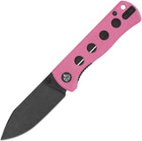 QSP Knife Canary Linerlock Pink G10 Folding Black 14C28N Pocket Knife 150H2