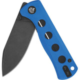 QSP Knife Canary Linerlock Blue G10 Folding Black 14C28N Pocket Knife 150I2