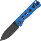 QSP Knife Canary Linerlock Blue G10 Folding Black 14C28N Pocket Knife 150I2