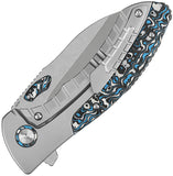 QSP Knife Capybara Framelock Titanium & Arctic CF Folding SW M390 Knife 152A2