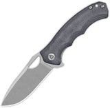 QSP Knife Gorilla Linerlock Black Micarta Folding 14C28N Pocket Knife 153A1