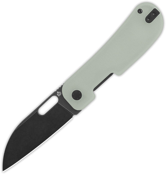 QSP Knife Variant PE Linerlock Jade G10 Folding 14C28N Pocket Knife 154B