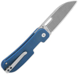 QSP Knife Variant PE Linerlock Blue Micarta Folding 14C28N Pocket Knife 154C
