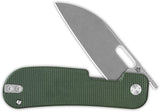 QSP Knife Variant PE Linerlock Green Micarta Folding 14C28N Pocket Knife 154D